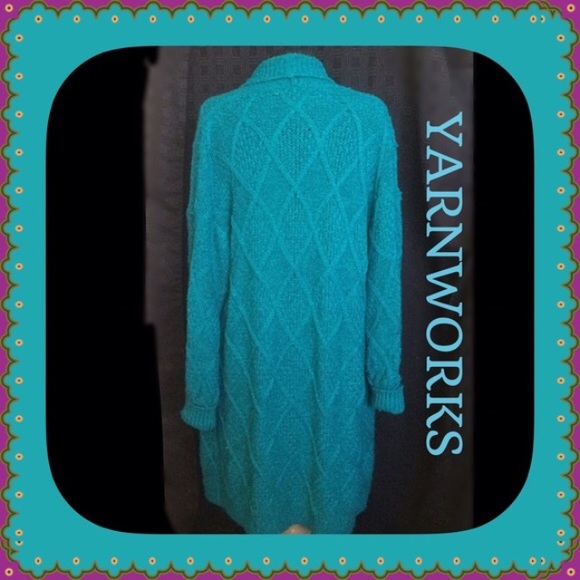 Yarnworks / Medium / Long Cardigan Sweater / Coat - Picture 4 of 4